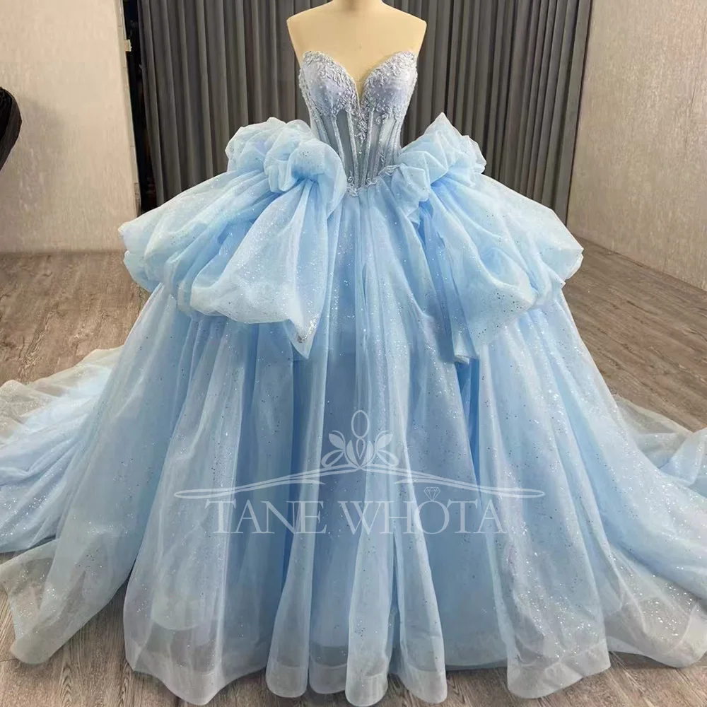 

Роскошное синее милое вечернее платье с бисером и блестками на шнуровке сзади, настраиваемое платье для особых случаев для женщин