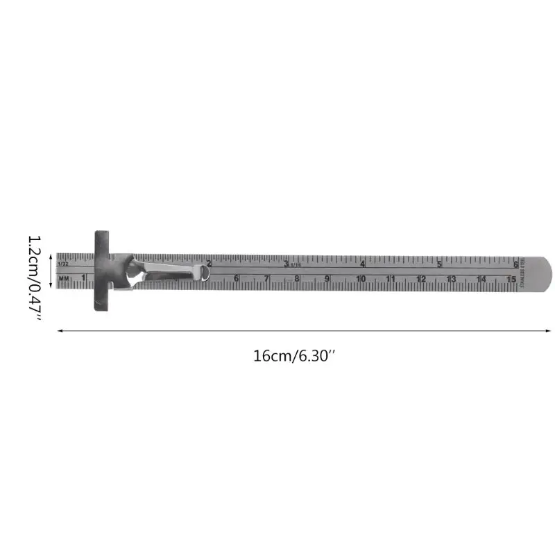 6 Inch Stainless Steel Ruler Home Improvement Tool Metric Graduation