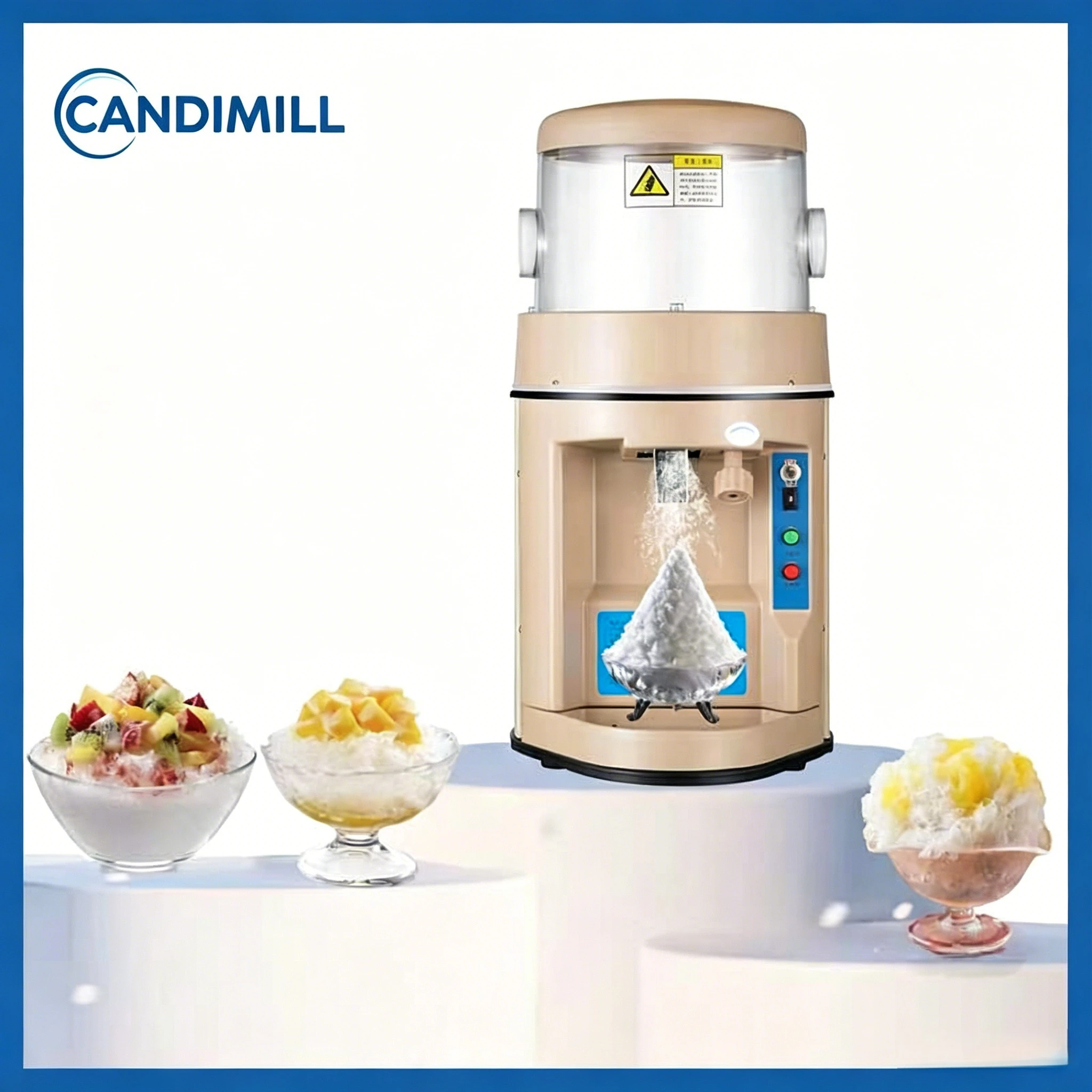 Portable Automatic Ice Crusher Shaver Machine Commercial Household Dual Use Durable Ice Processing Equipment