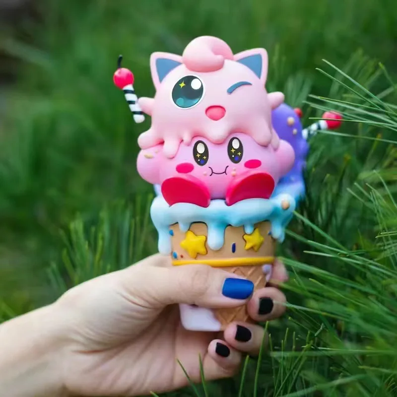 Pokemon กรวย Ice Cream Series อะนิเมะน่ารักตัวเลข Pikachu Gengar Psyduck Snorlax Kawaii ตุ๊กตา Pvc รวบรวมชุดเครื่องประดับของเล่นของขวัญ