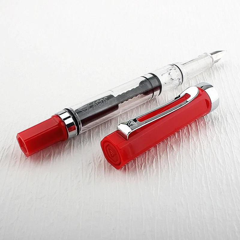 Hochwertige 0.38 Kolben Füll federhalter Harz transparente Tinte Stift ef/f Feder 0,5/mm Füll federhalter Business GIF