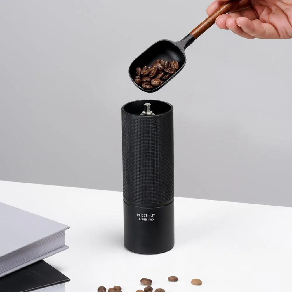 

Free Delivery - Manual Coffee Grinder Stainless Steel Espresso Coffee Bean Grinder with Foldable Handle Chestnut C3 ESP PRO
