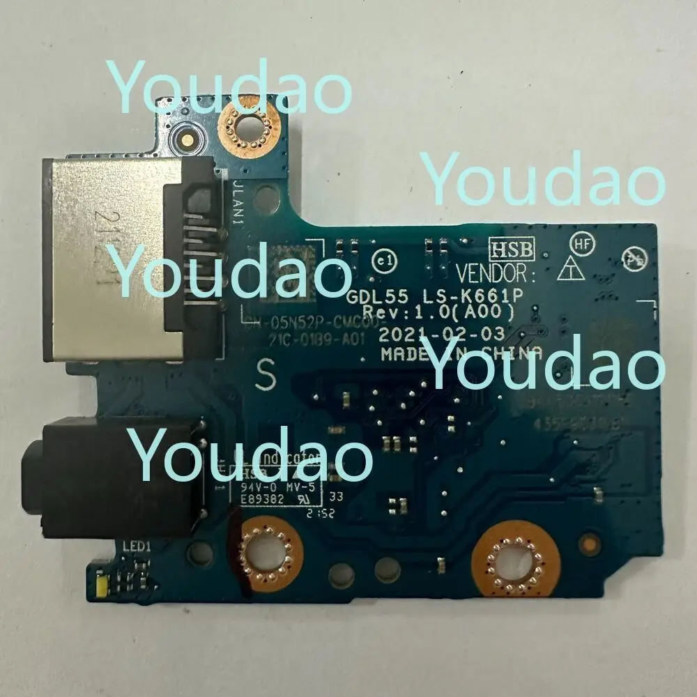 052N52P LS-K661P для DELL G15 5510 5511 USB плата аудио интерфейса