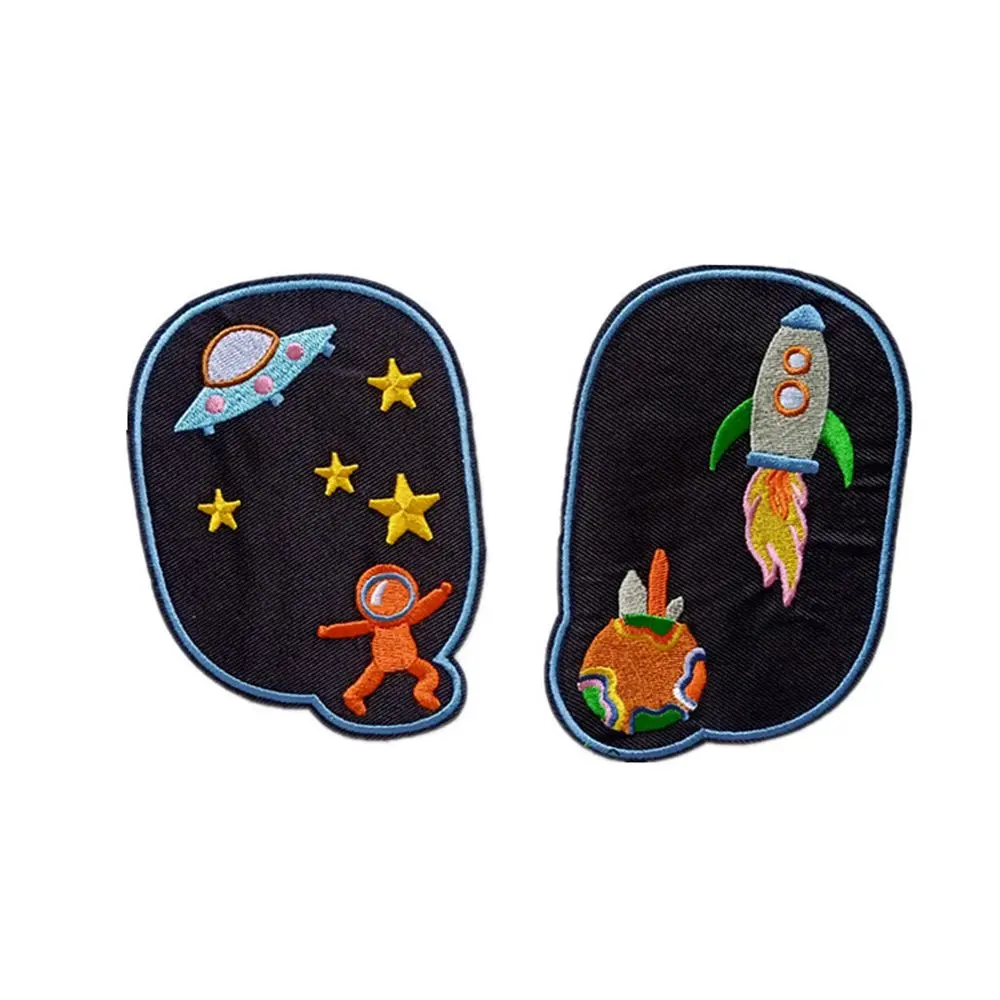 إصلاح 5 قطع الحديد الكوع الجينز ملصقات شارات مطرزة بقع يزين #4