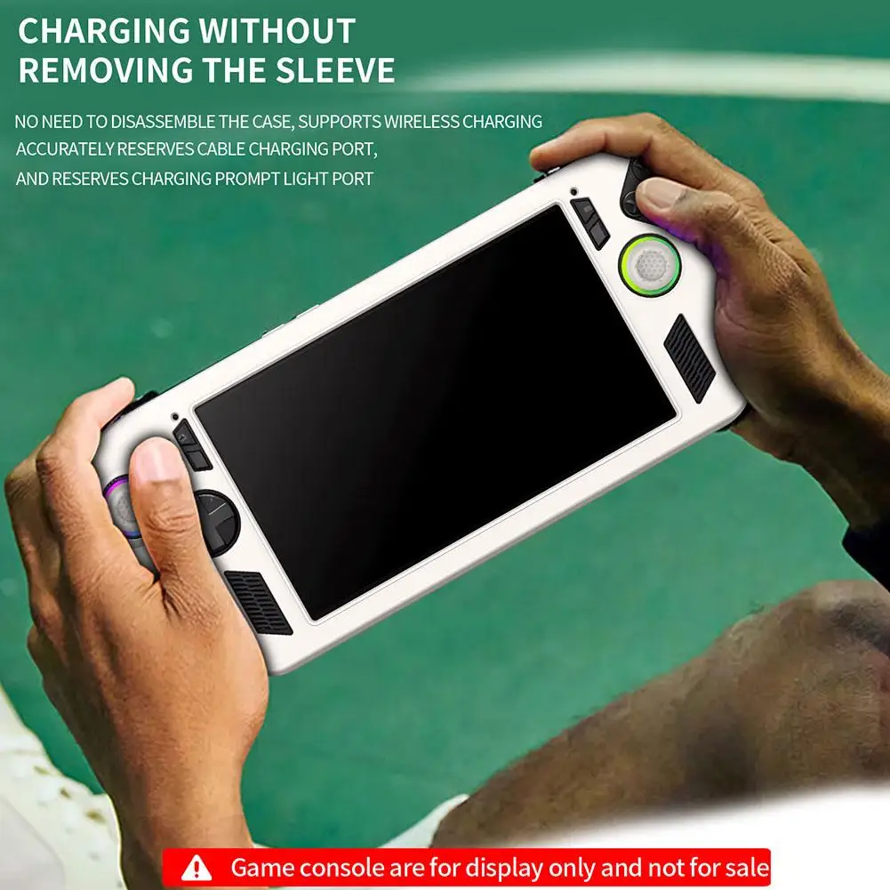 حافظة غطاء قبضة اليد لوحدة التحكم في الألعاب ROG Ally X غطاء حماية من مادة TPU غطاء تبريد حامل ﻿