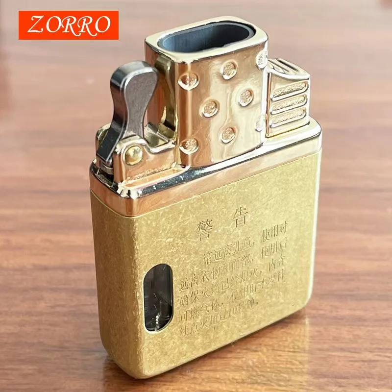 2024 Zorro Kerosene Lighter Inner Insert Parts Gas/Oil Flint Grinding Wheel Brass White Steel Cigarettes Lighters Repalce