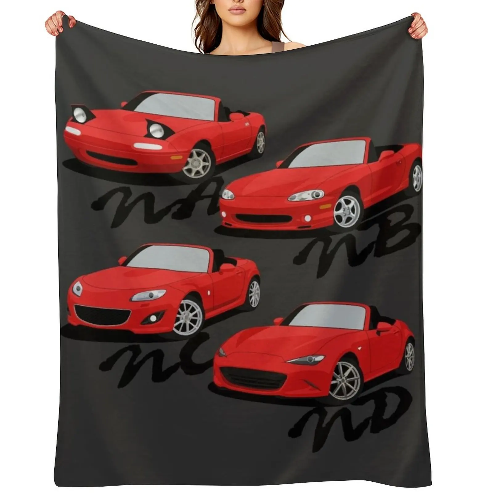 

Miata Generations Throw Blanket for sofa Personalized Gift Soft Beds Blankets Sofas Of Decoration Blankets