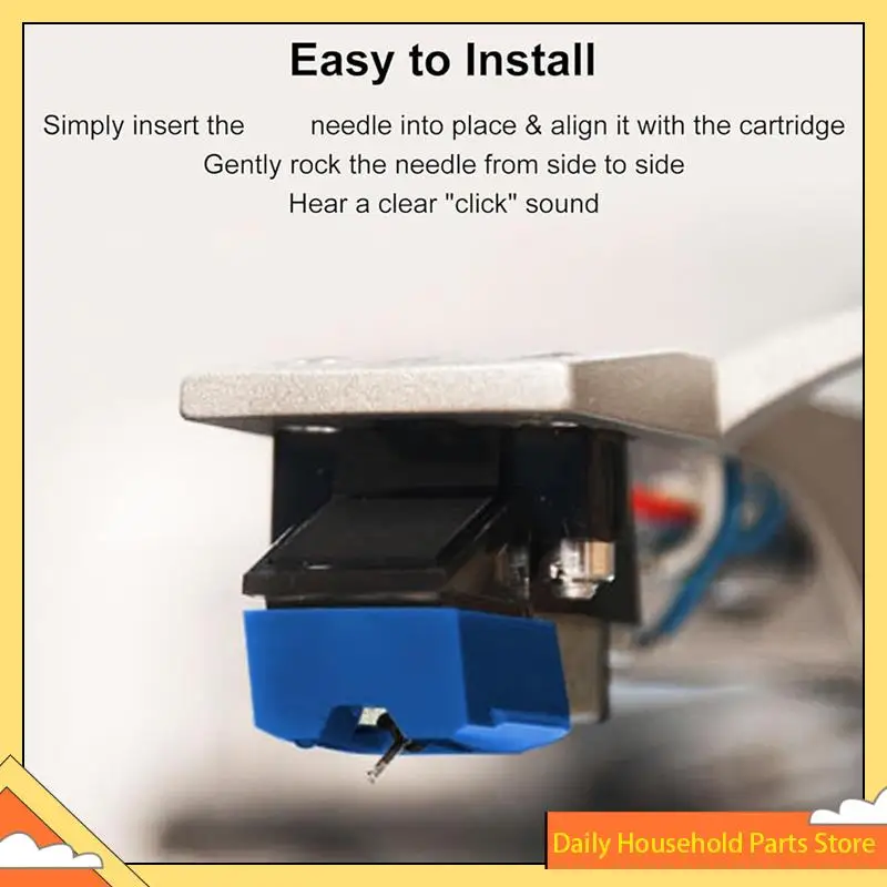 【تخفيضات كبيرة】إبرة مشغل التسجيلات AT-VMN95E لقلم Audio-Technica، إبرة القرص الدوار بيضاوية الشكل لتسجيل الفينيل AT-LP120X Pla