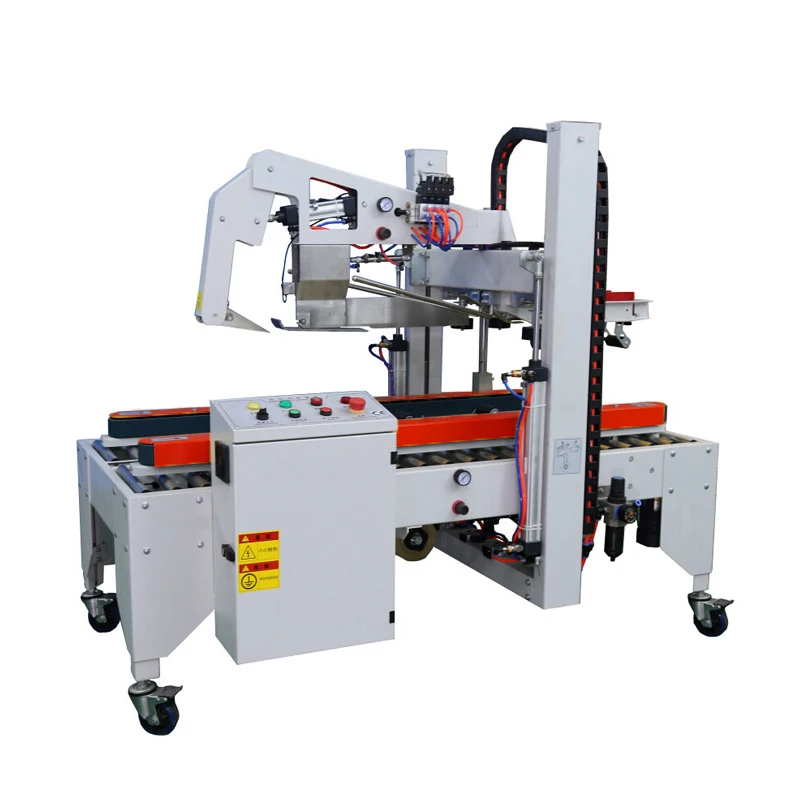 Left and Right Driving Automatic Random Size Box Sealing Packing Machine