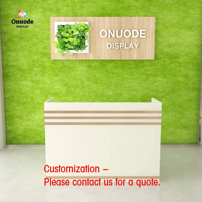 

custom.Custom Modern Wooden Reception Desk Cashier Counter | Retail Boutique Checkout Counter | Cash Register Display Showcase