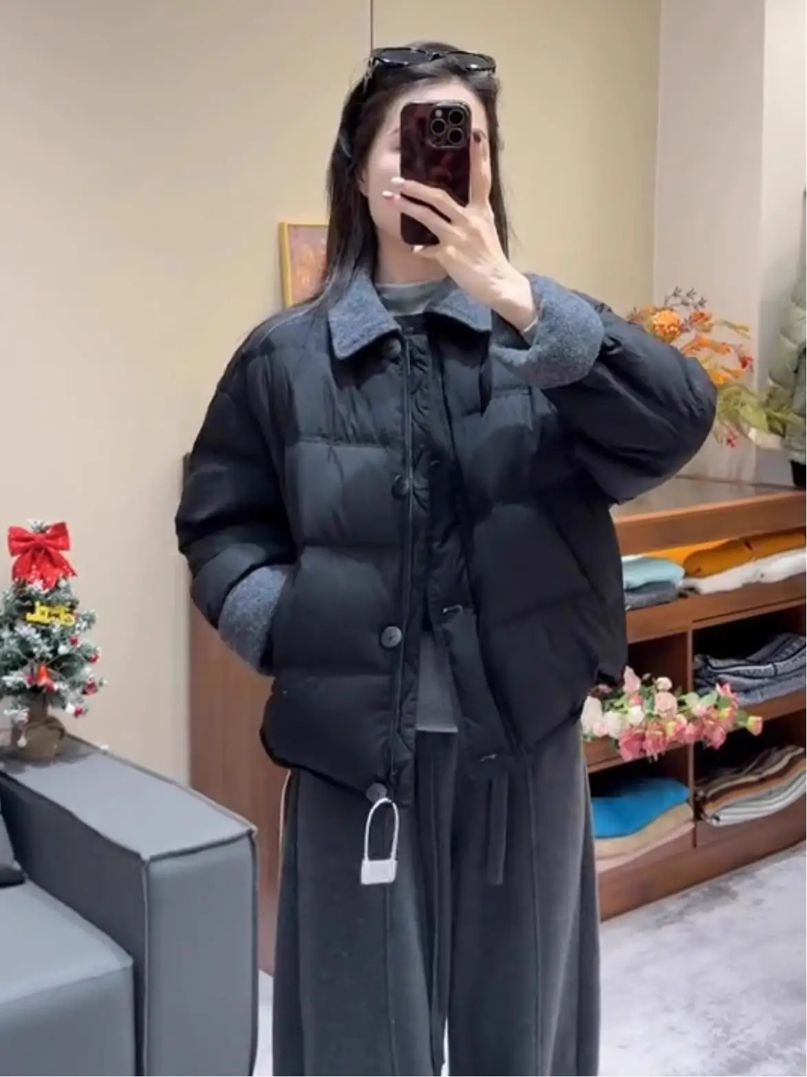 

Женская укороченная хлопковая куртка с цветными блоками и простым воротником, свободного кроя, утепленная, зимняя верхняя одежда, теплая, стильная, для повседневной носки