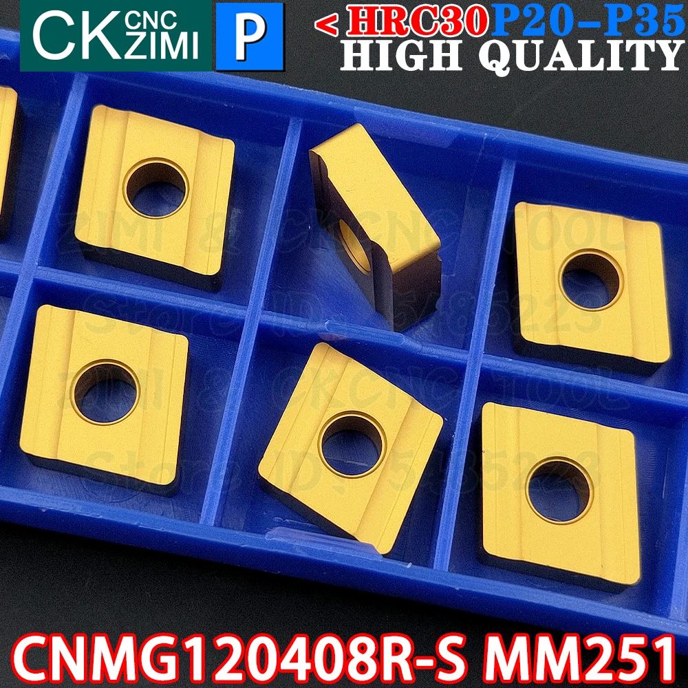 CNMG120408R-S MM251 CNMG 120408R S MM251 pastilhas de metal duro Corte Pastilhas com ranhuras Ferramentas de torneamento Fresa CNC Ferramentas de torno de metal CNMG1204 CNMG 1204 para aço