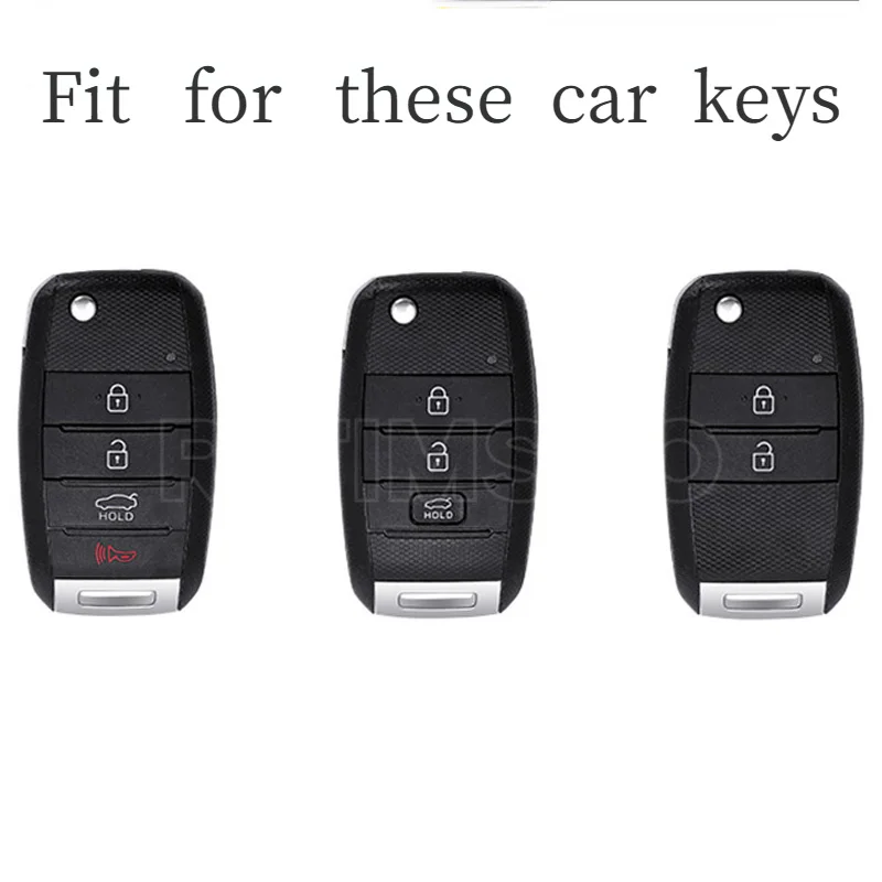 New Carbon ABS Car Flip Key Case Cover  for KIA Rio 3 K2 Ceed Cerato K3 K5 Sorento Sportage Soul K4 Picanto Optima Forte Stinger