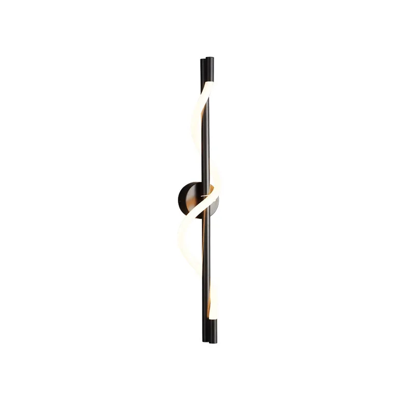 

Minimalist all-copper wall lamp word modern simple twist living room background wall