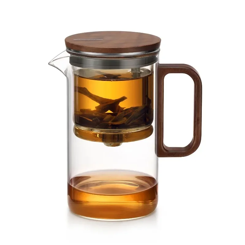 elegant cup insulation separation bubble teapot heat-resistant glass teapot simple filter tea cup 500ml