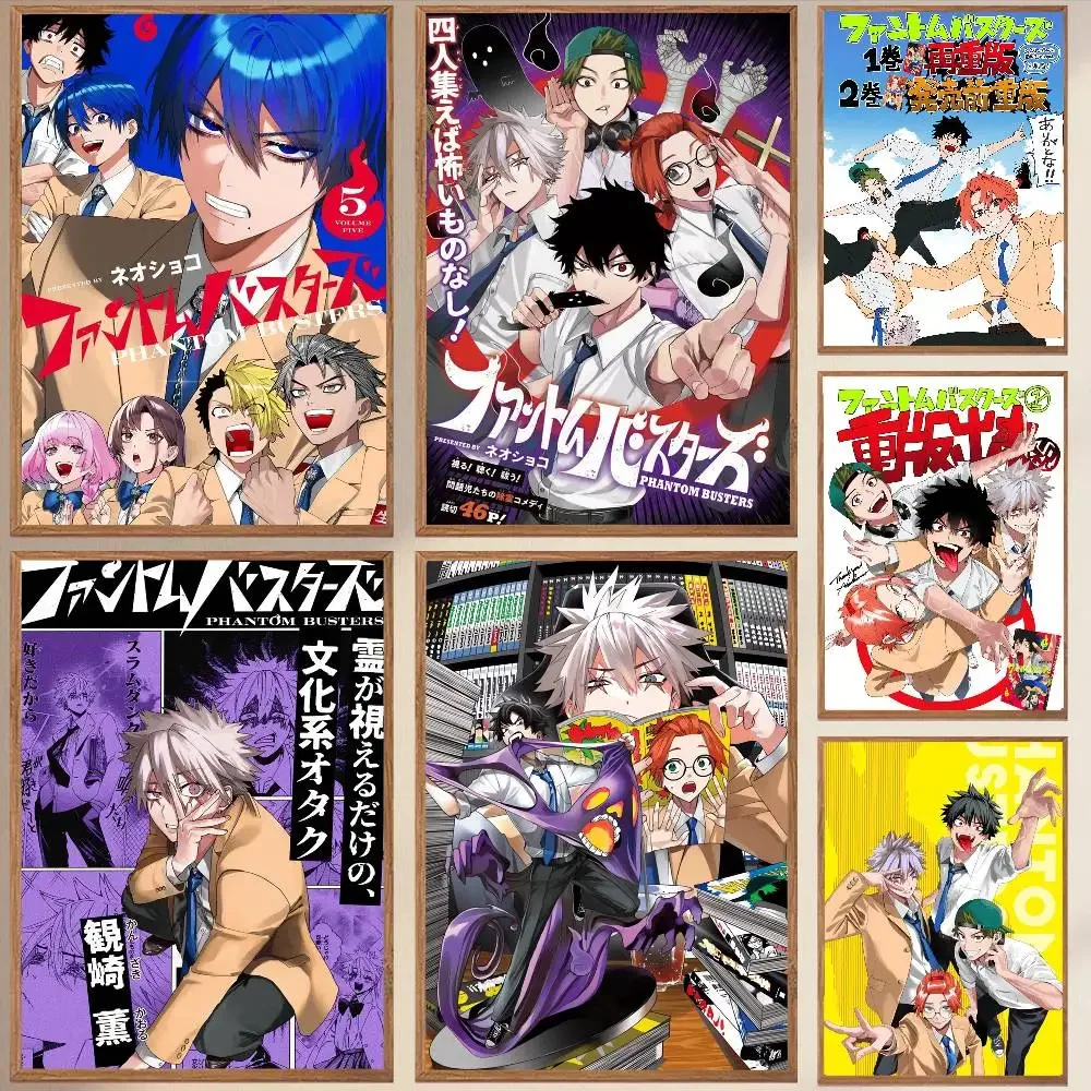 

Anime P-Phantom Busters Poster Waterproof HD Art Wall Decal Self-Adhesive Print. Aesthetic Home Room Decor for Living Room Bedro