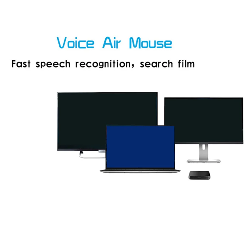 Q2 Smart TV Backlight Wireless Air Mouse IR Learning 2.4GHz RF Smart Voice Remote Control for Computer TV Box,Backlit