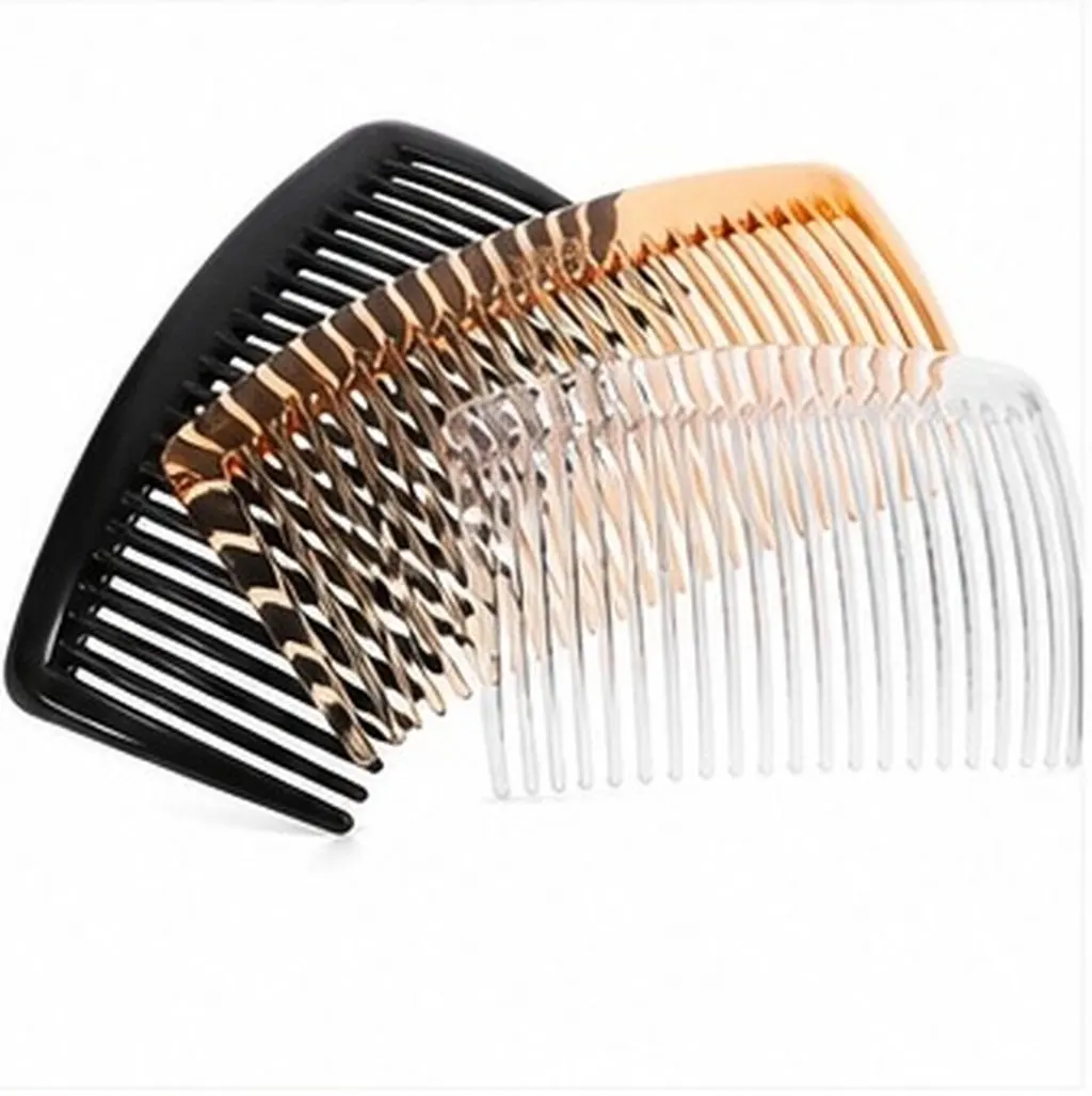 36Pcs French Hair Combs Side Clips Multi Teeth Design Women Hair Accessories DIY Craft Supplies Secure Hold Pc Material