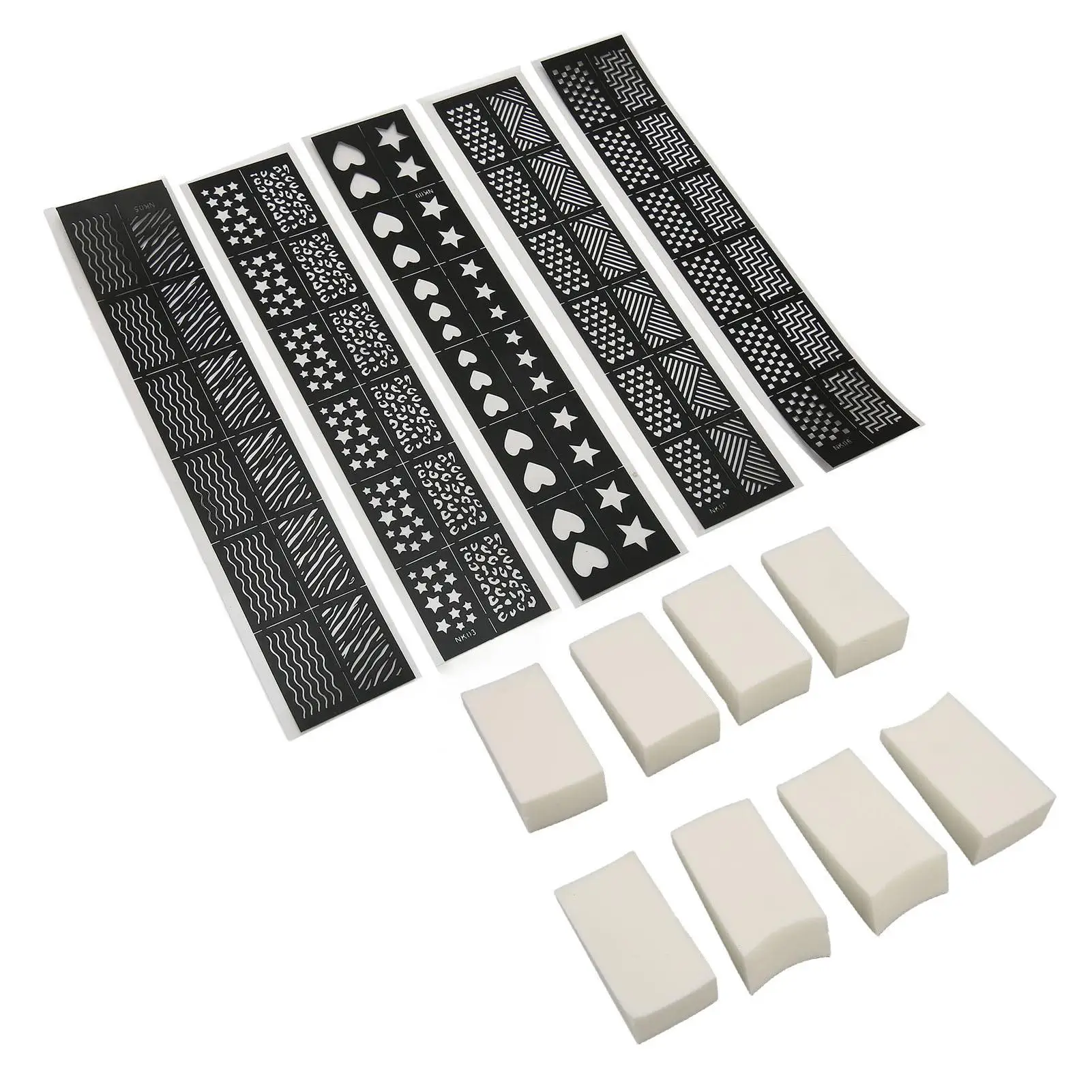 3D Nail Art Printing Sponge Template for salon Use Nail Design Tool