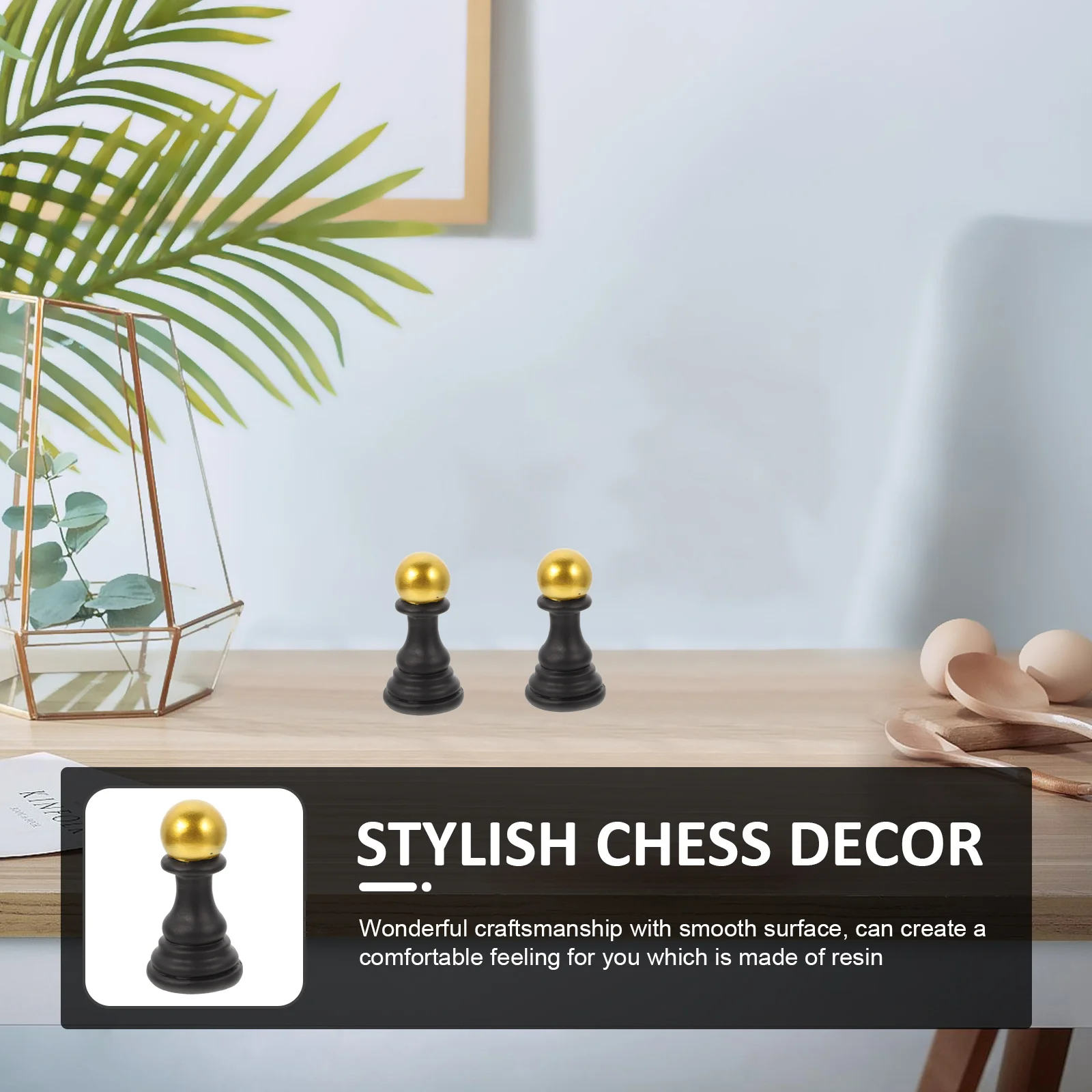 

Chess Statue For Home Stylish Resin Sculpture Desktop Office Decor Bookshelf Cabinet Decoration Housewarming Gift Art Piece