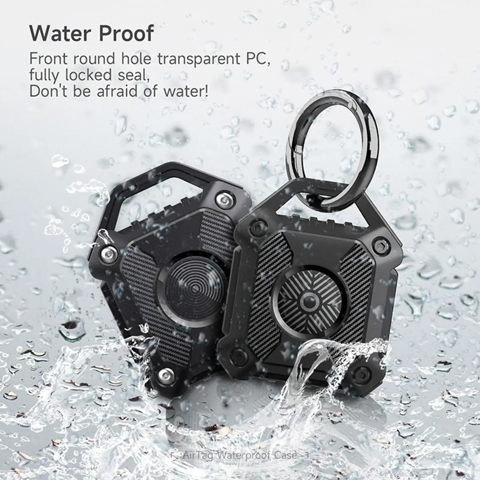 For Apple Locator Soft Silicone Protective Cover GPS Anti-lost Location Device With Keychain Armor Waterproof Cover