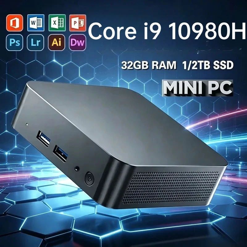 

Study Pc Office Gaming Mini HD 4K BT5.2 6 WIFI SSD 2TB 1TB RAM Core i9 10980H Pro 11 Windows PC MINI