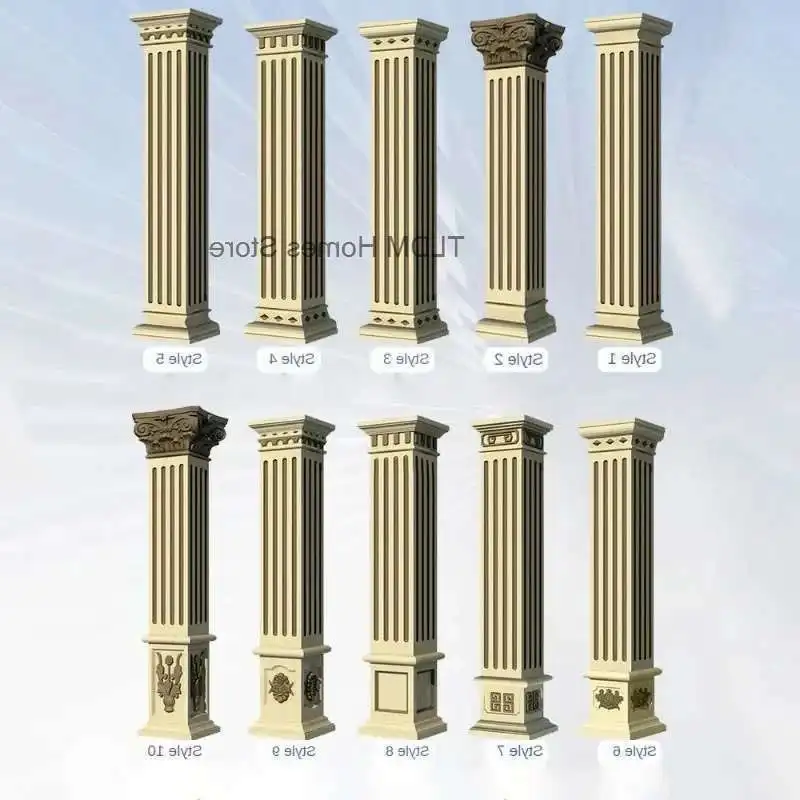 

Roman Column Mold for Home Garden Buildings Square Column Antique Various Patterns Mold Full Set of Square Villa Gate Pillars f