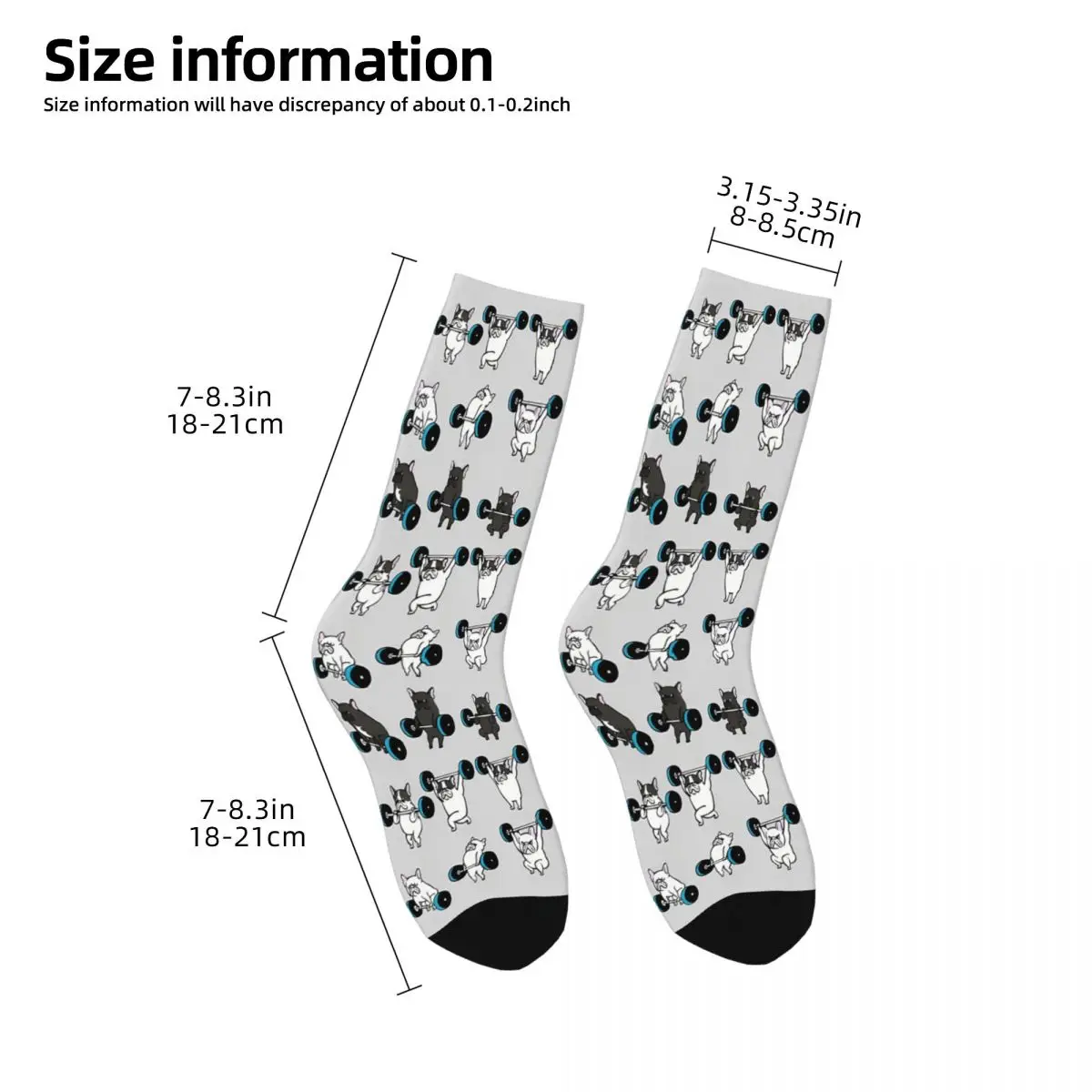 FRENCH BULLDOG Animal LIFTING Weightlifting Socks Male Mens Women Spring Stockings Printed