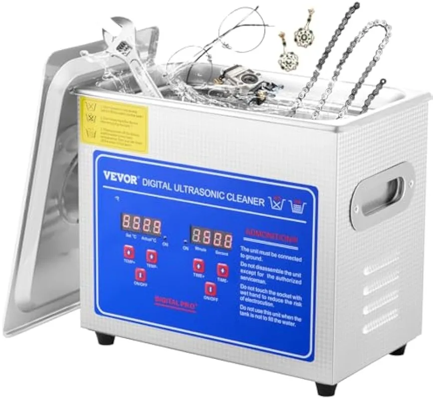 

VEVOR Professional Ultrasonic Cleaner, Easy to Use with Digital Timer & Heater,Stainless Steel Industrial Machine for Parts,110V