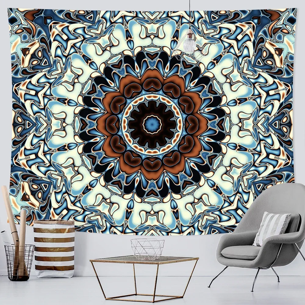 Large size mandala home decor tapestry background cloth hippie bohemian decor psychedelic scene yoga mat sheet