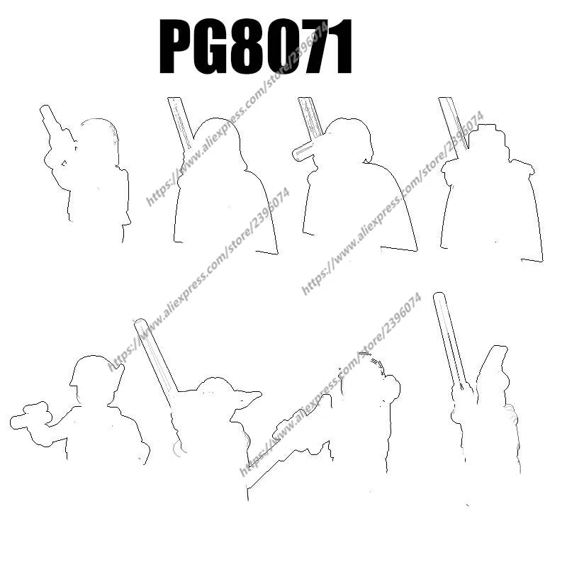 PG8071 Action Figures Movie accessories Building Blocks Bricks toys PG743 PG744 PG745 PG746 PG747 PG748 PG749 PG750