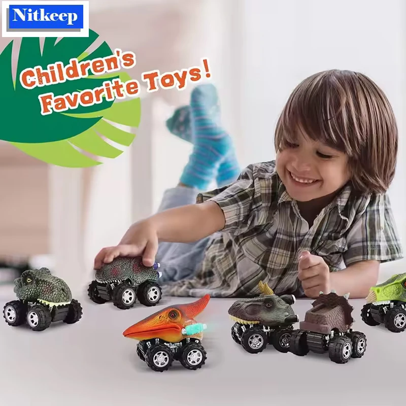 恐竜のおもちゃ プルバックカー ミニモンスタートラック 車のおもちゃセット 子供用 幼児 男の子 女の子 誕生日プレゼント
