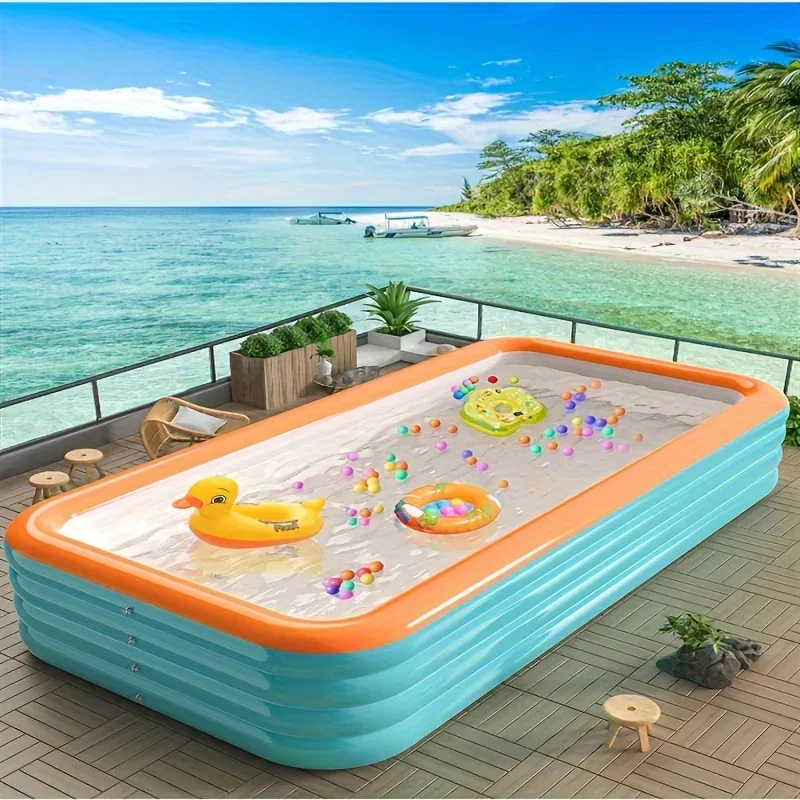 3/4-layer Home Inflatable Swimming Pool,PVC Thickened Reinforced Material Quickly Open Simple Inflatable,various Sizes Available