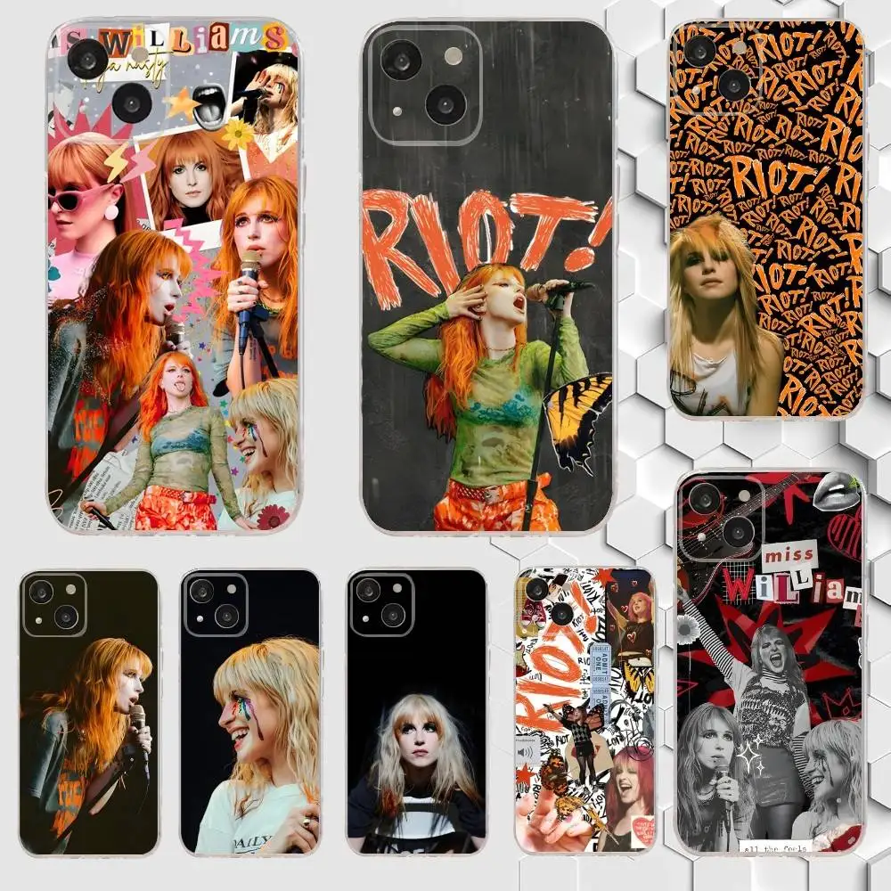 

Hayley Williams Phone Case For iPhone 16,15,14,13,12,11 Plus,Pro,Max,XR,XS,X,7,8 Plus,SE,Mini Transparent Silicone Soft