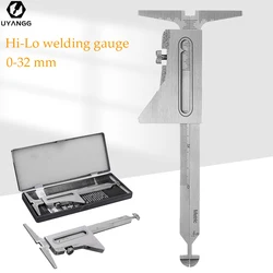 Hi-Lo Welding Gauge Metric Standard 0-32 mm Welding Inspection Gage Tester Stainless Steel Welding Pipe Measurement Gauge