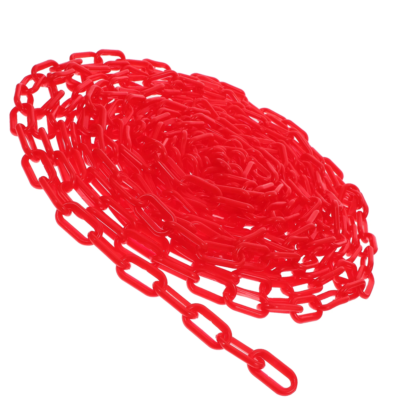 10M Warning Protection Chain Heavy Duty Plastic Crowd Control Barrier for Road Cones Pillars No Parking Signs Detachable Safety