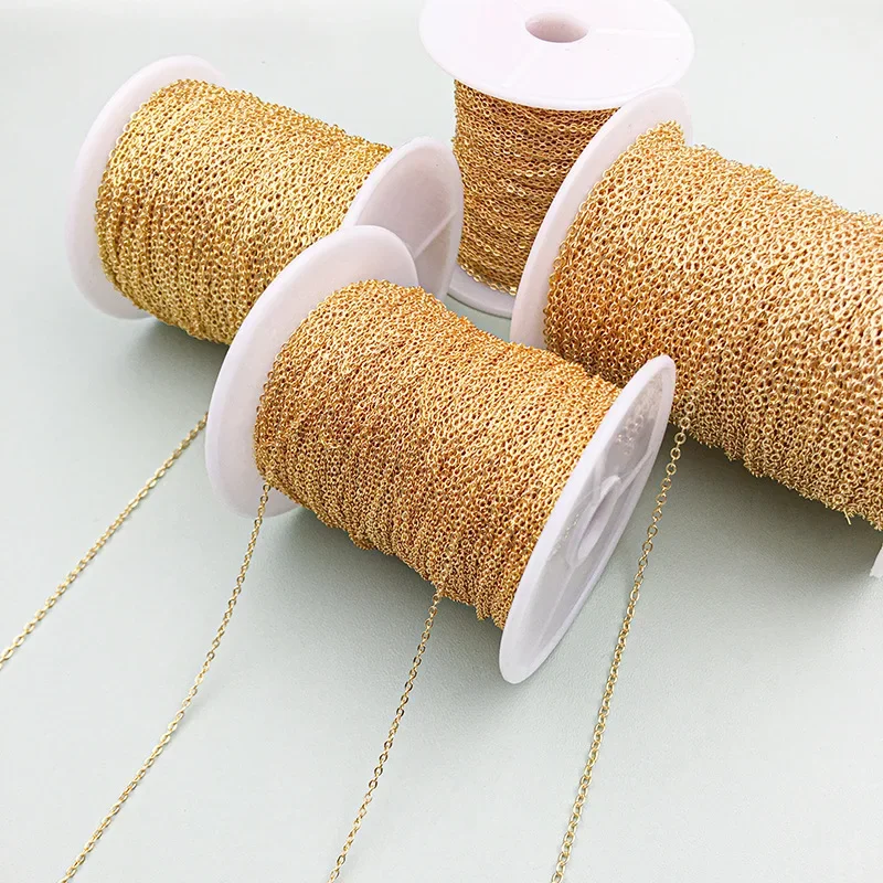 1 Meter Plated Copper Chain O-link Thin Chain Fringed Extension Necklace Bracelet Diy Jewelry Accessories