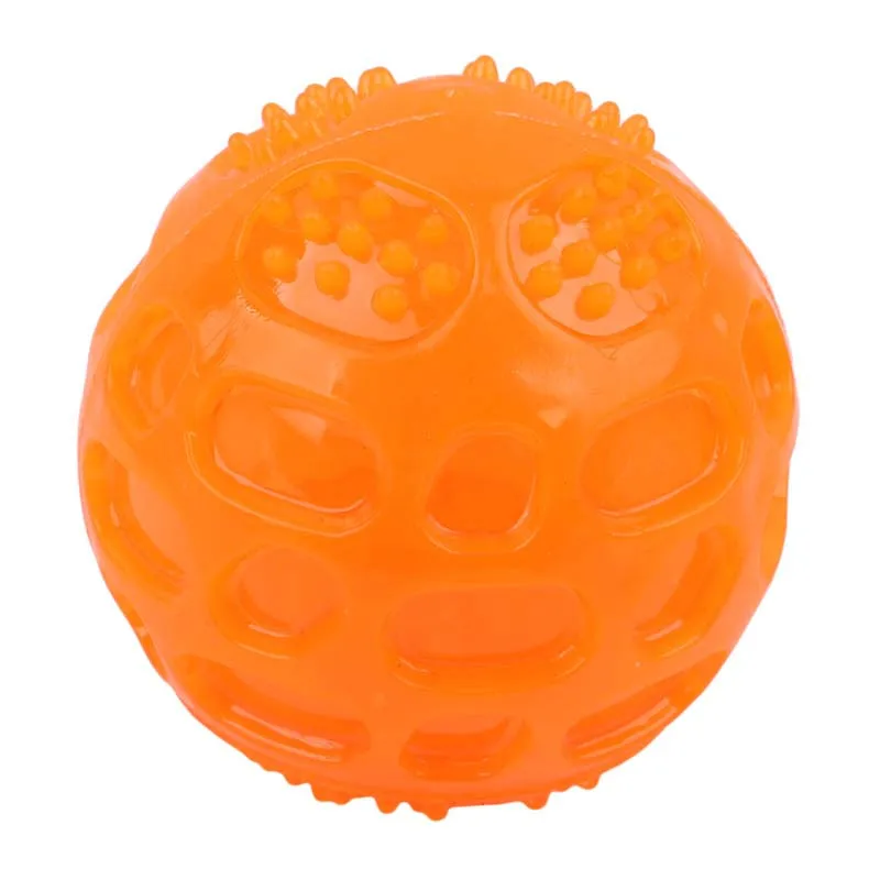 1Pc Pet Dog Cat Puppy Sounding Toys Polka Squeaky Tooth Cleaning Balls Playing Balls Pet Teeth Chew Toy Pet Chewing Accessories