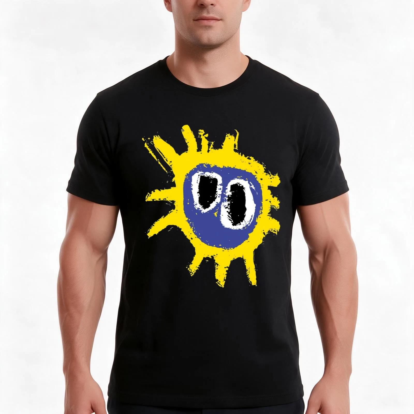 Screamadelica Primal T-Shirt Summer Casual Cotton Tee Oversized Streetwear Tops Vintage Graphic Print Loose Fit Short Sleeve