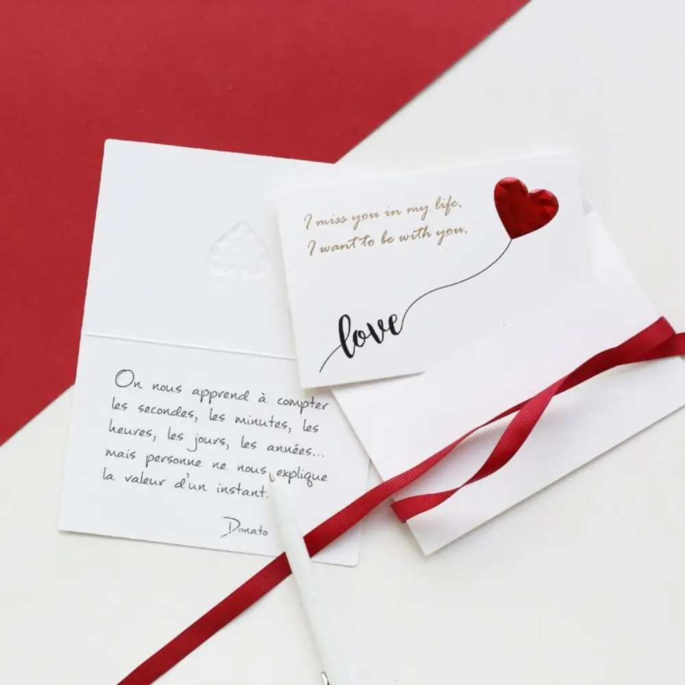 

Message Card I Love You Love Greeting Cards Blessings Festival Heartbeat Postcard Paper Handmade Wedding Invitation Anniversary