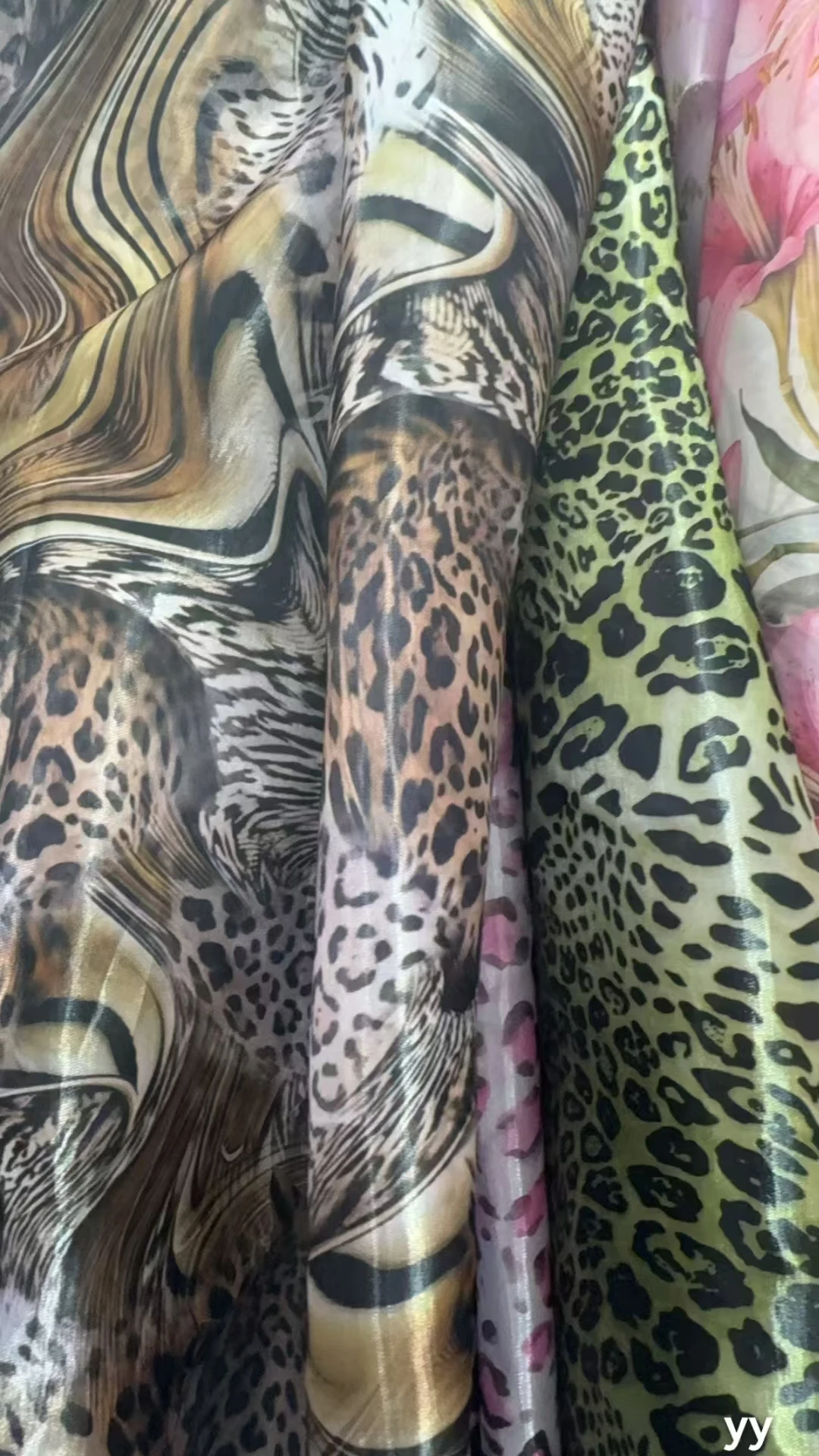 섹시한 표범 기계 인쇄 직물은 DIY 웨딩 드레스 유행 직물을 사용자 정의했습니다