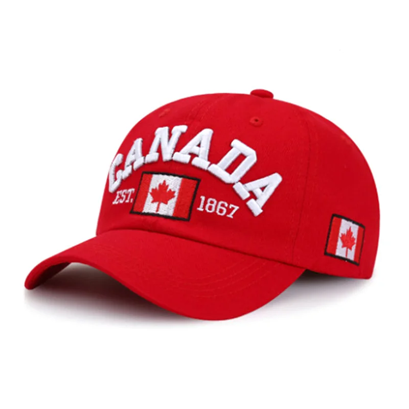 CANADA Letter Embroidery Visors Cap Outdoor Sports Caps Running Cycling Tennis Hat Breathable Cotton Snapback Hats Women Men