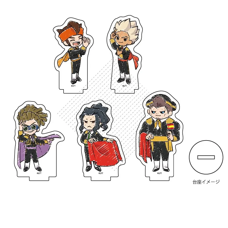 Anime INAZUMA ELEVEN 11 Mini figura de acción, muñeco Endo mamoru Yuto Kido, soporte acrílico, modelo de placa, juguete de Cosplay para regalo