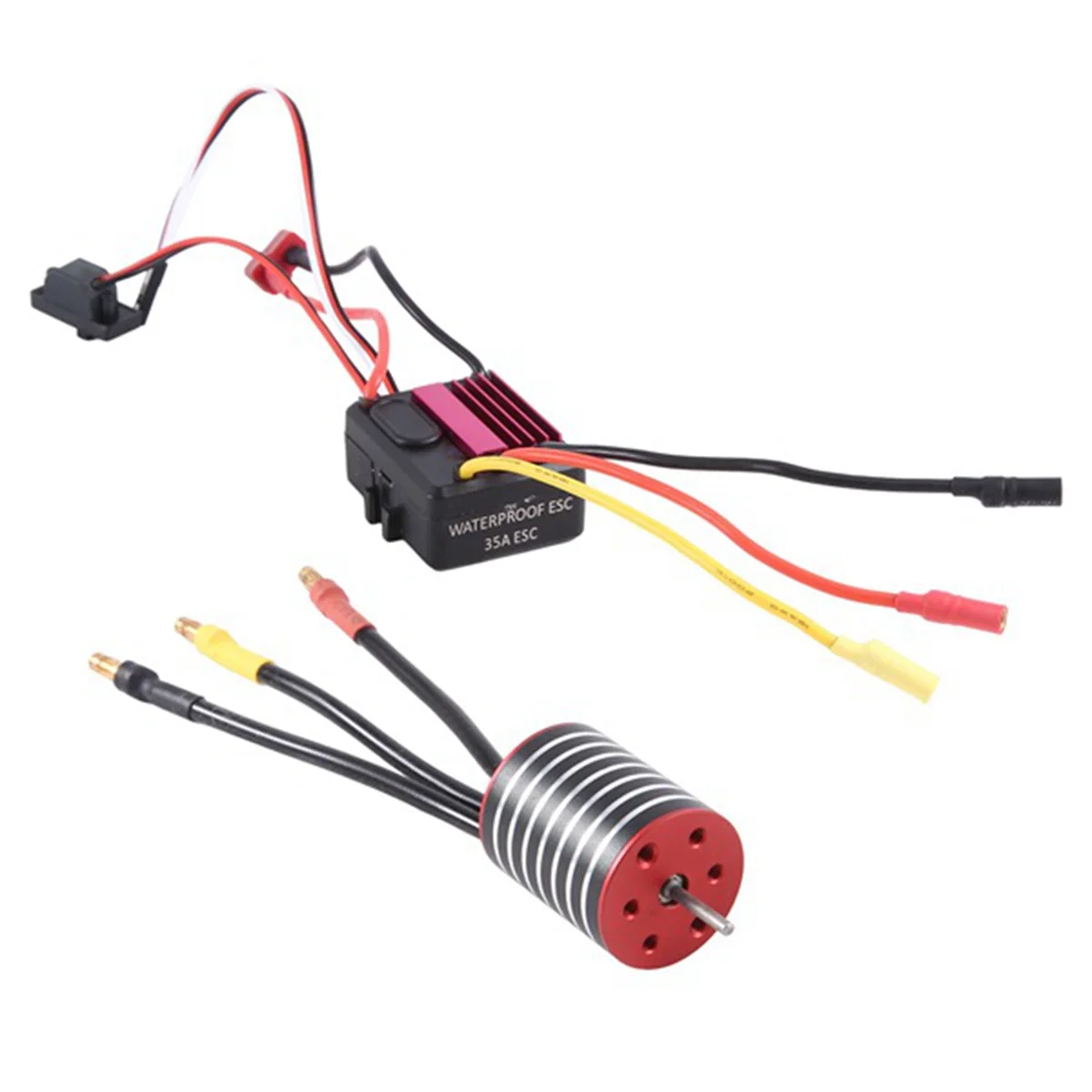 Waterproof Brushless Motor with 35A ESC Combo Set for 1/8 1/10 1/12 RC Crawler Car Truck 2430 6300kv