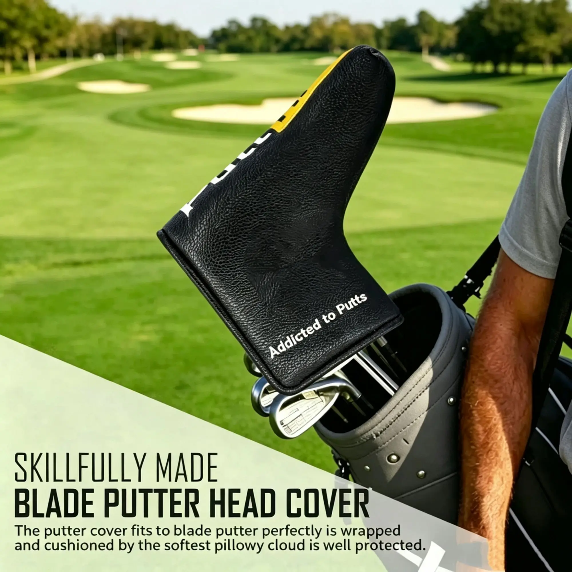 Funny Golf Putter Cover - PuttHub Mallet or Blade Style Cover - Perfect Gift for Golfer - Funny Novelty Golf Gift Idea for Men
