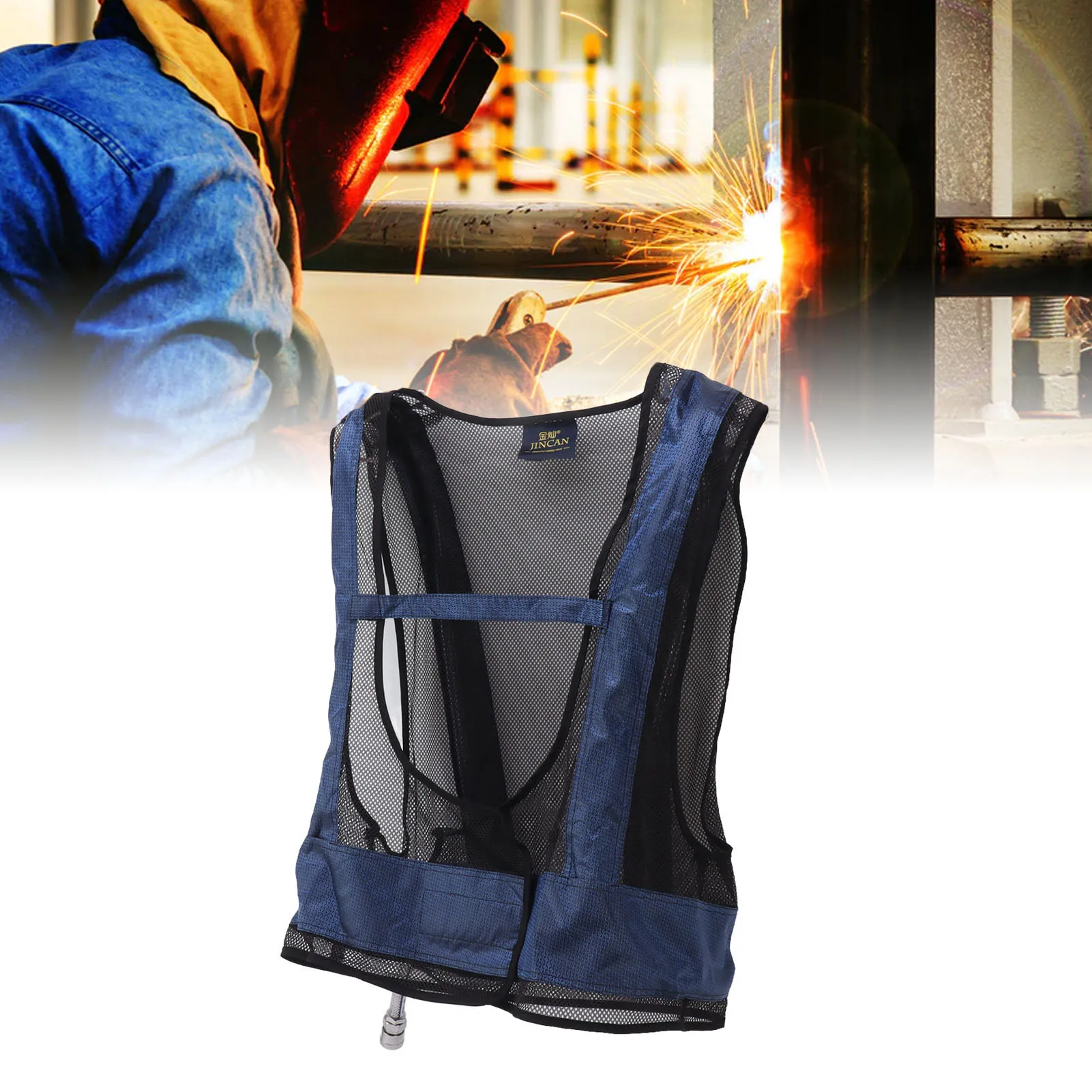 

Air Conditioner Waistcoat Tube Air Compressed Cooling Vest For Welding Steel High Temperature Air Compressed Cooling Vest