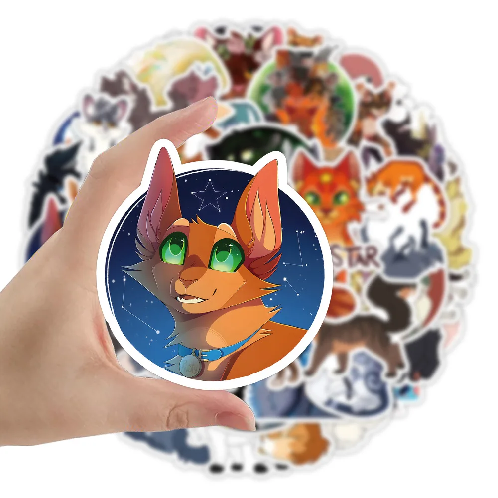 

10/50/100PCS Cat Warrior Anime Cartoon Graffiti Sticker DIY Diary Scrapbook Luggage Laptop Phone Water Waterproof Decal Toy Gift