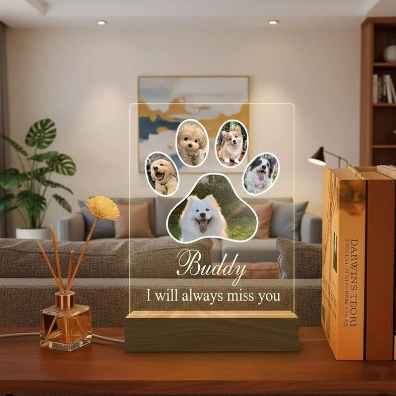 Customized Pet Photo Artistic Pet Decor Accent For Home Study Console Hall Nook Exclusive Pet Treasure Gift For Pet Enthusiasts