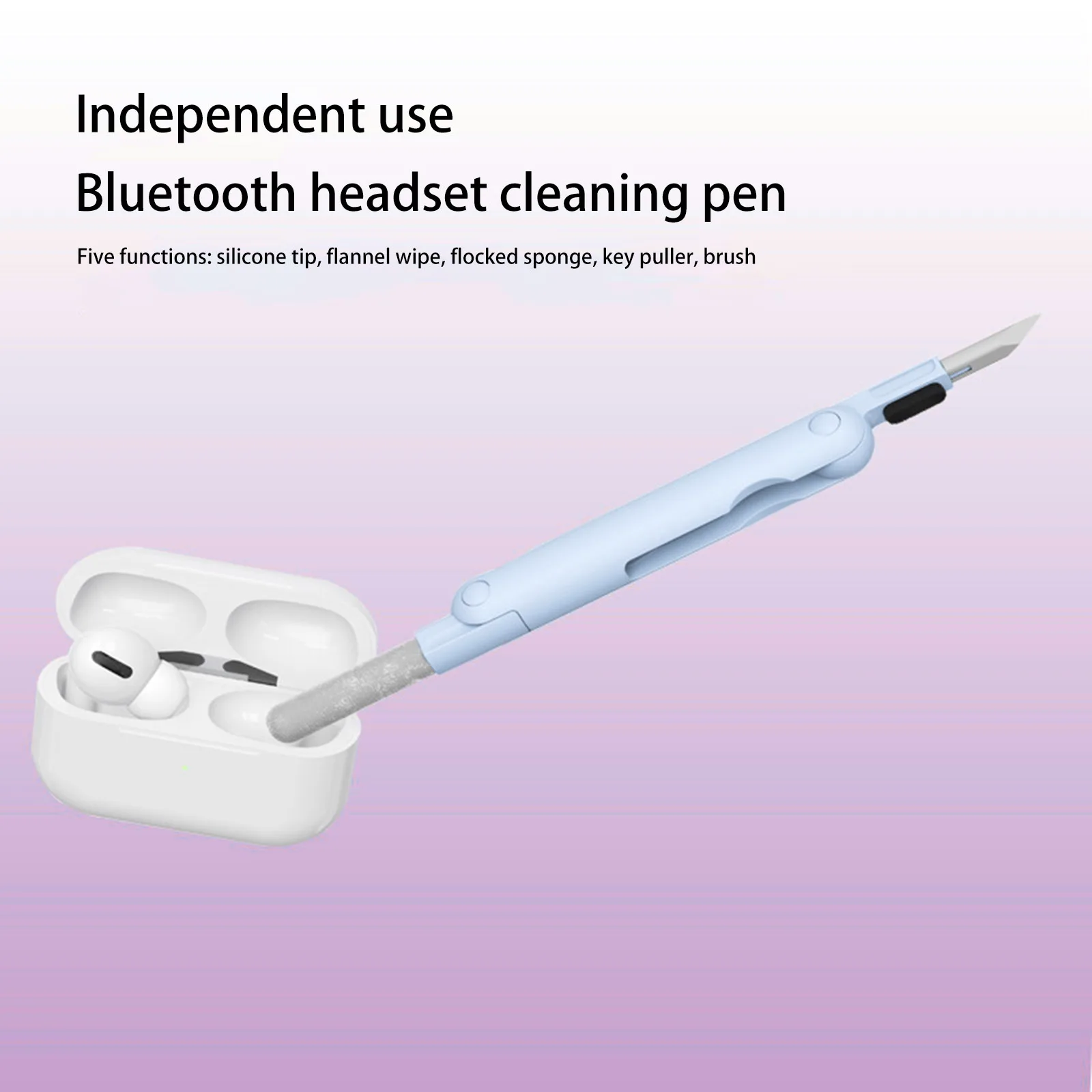 7-in-1 Computer Cleaning Kit Multifunctional Headset Cleaner Pen Set (Blue)