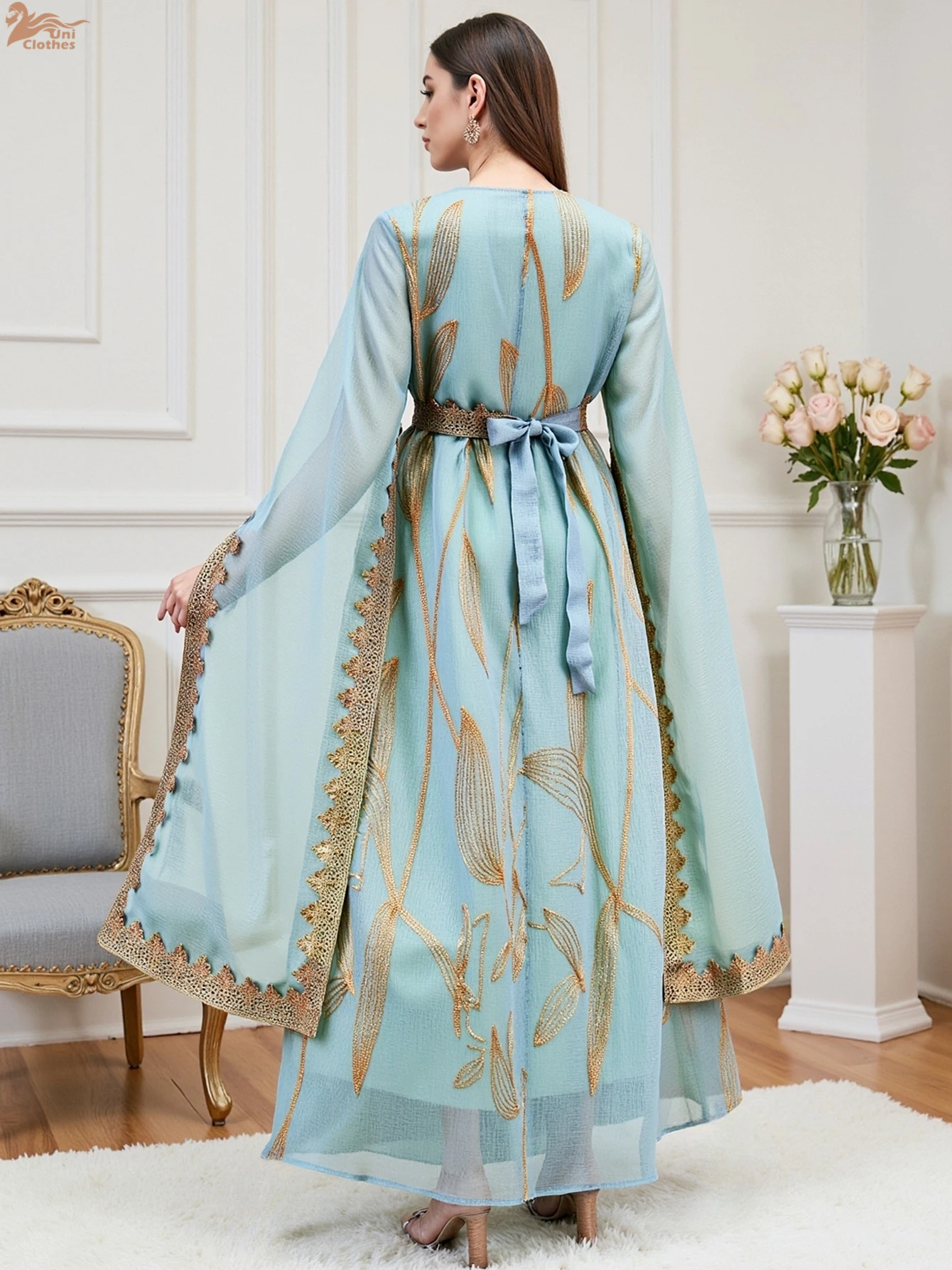 

Ид Мусульманская Абая для женщин Праздничные платья Джалабия Абаи с вышивкой Кафтан Ислам платье макси Арабский длинный халат Рамадан Марокко Дубай